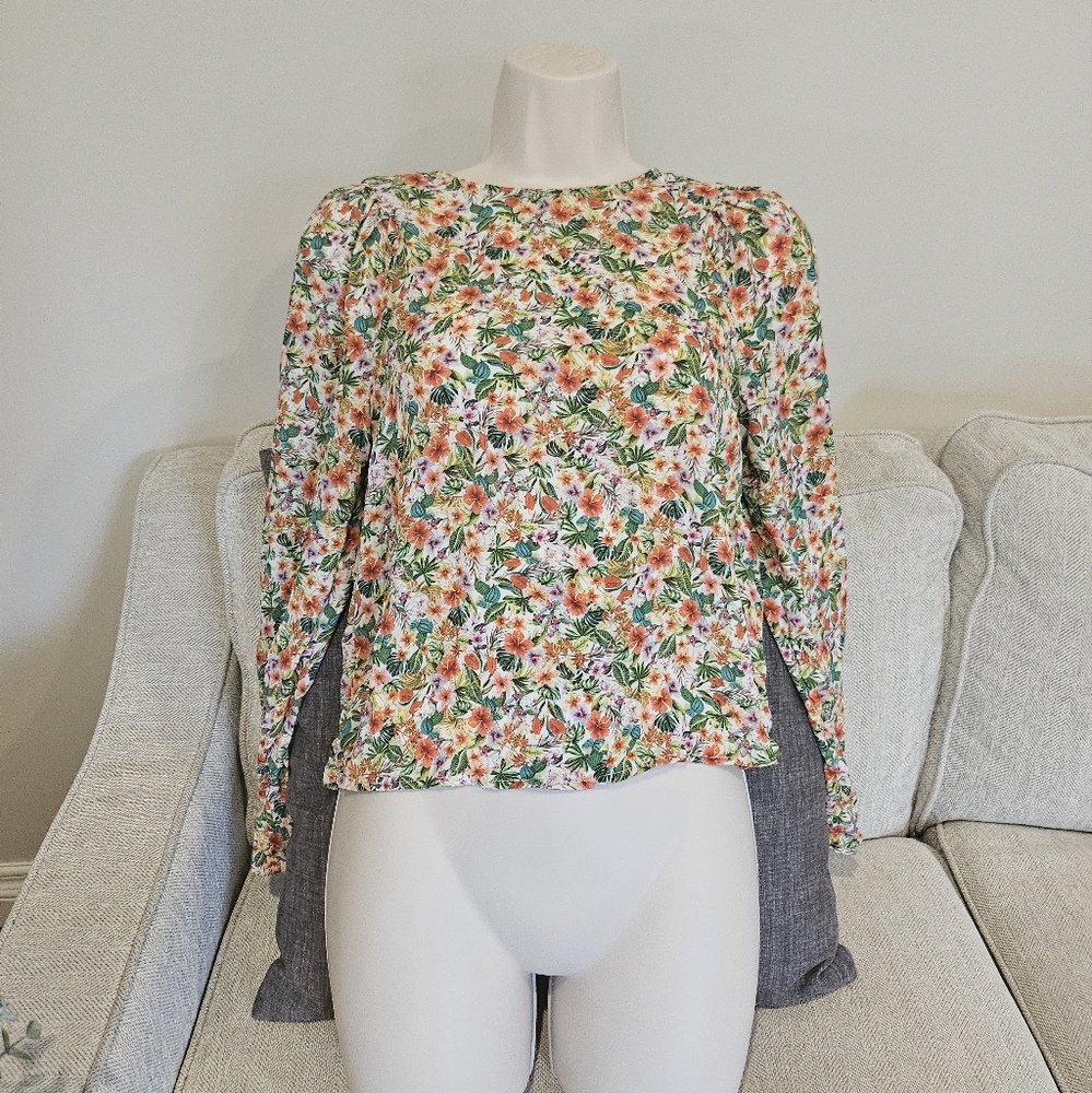 H&M Floral Blouse Size 2 XS S